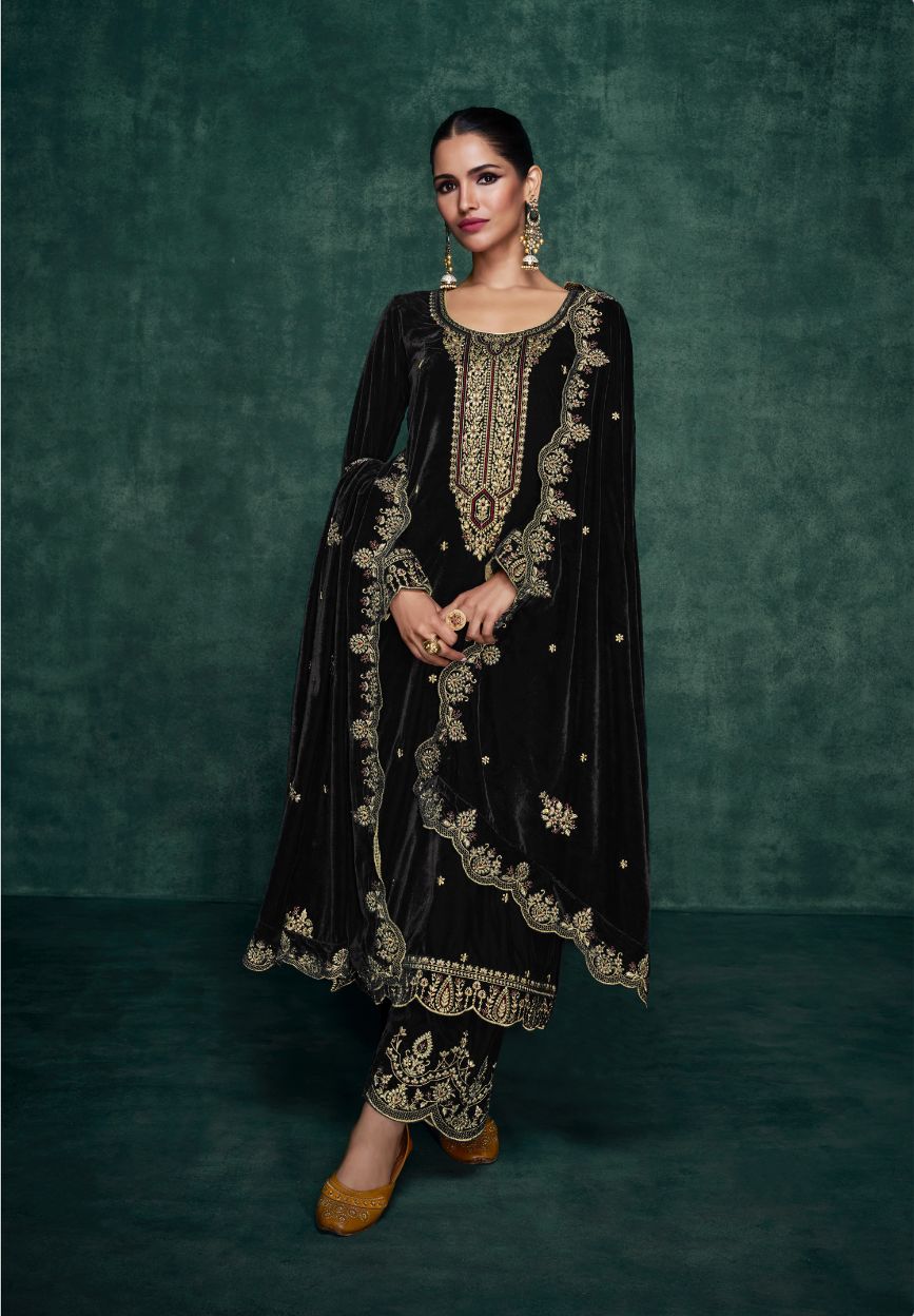 Humsafar By Mumtaz Art Velvet Designer Salwar Suits Catalog
 